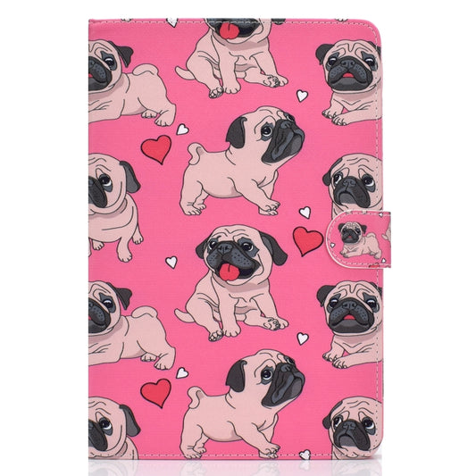 For 7 inch Universal Colored Drawing Pattern Horizontal Flip PU Leather Case with Holder & Card Slots(Love Dog) - 7 inch by buy2fix | Online Shopping UK | buy2fix