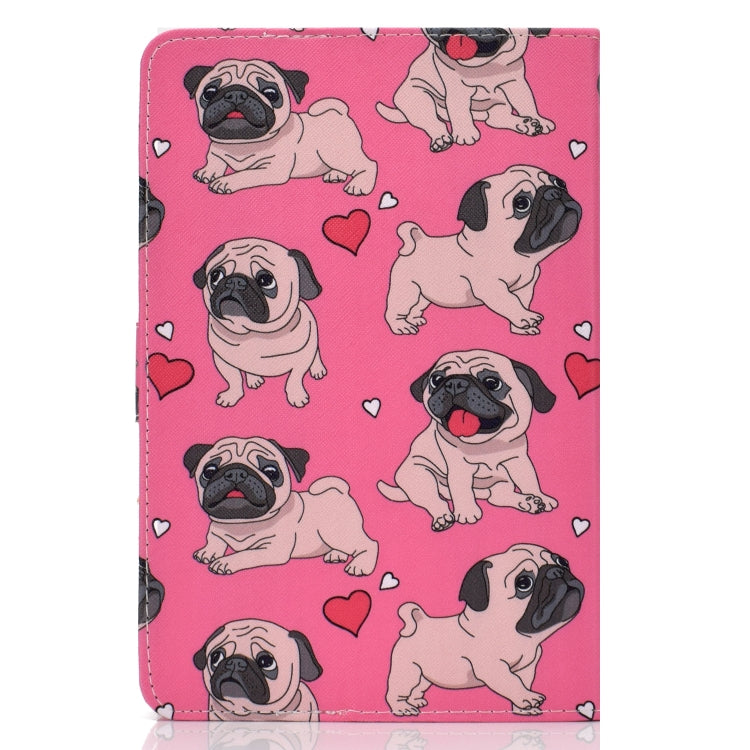 For 7 inch Universal Colored Drawing Pattern Horizontal Flip PU Leather Case with Holder & Card Slots(Love Dog) - 7 inch by buy2fix | Online Shopping UK | buy2fix