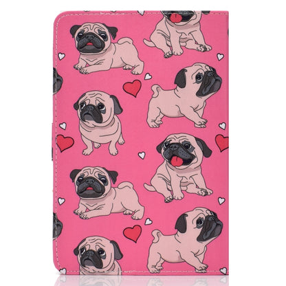 For 7 inch Universal Colored Drawing Pattern Horizontal Flip PU Leather Case with Holder & Card Slots(Love Dog) - 7 inch by buy2fix | Online Shopping UK | buy2fix