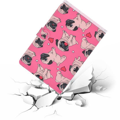 For 7 inch Universal Colored Drawing Pattern Horizontal Flip PU Leather Case with Holder & Card Slots(Love Dog) - 7 inch by buy2fix | Online Shopping UK | buy2fix