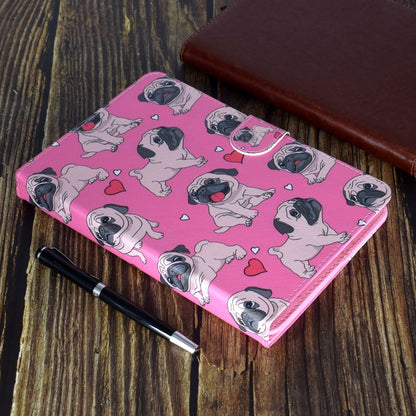 For 7 inch Universal Colored Drawing Pattern Horizontal Flip PU Leather Case with Holder & Card Slots(Love Dog) - 7 inch by buy2fix | Online Shopping UK | buy2fix