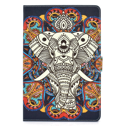 For 8 inch Universal Colored Drawing Pattern Horizontal Flip PU Leather Case with Holder & Card Slots(Colorful Elephant) - 8 inch by buy2fix | Online Shopping UK | buy2fix