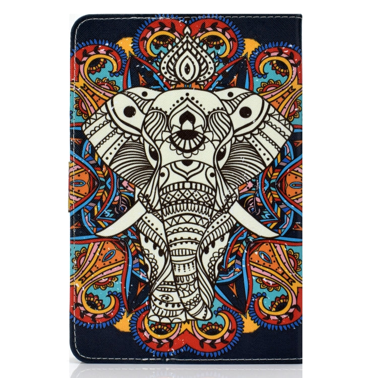 For 8 inch Universal Colored Drawing Pattern Horizontal Flip PU Leather Case with Holder & Card Slots(Colorful Elephant) - 8 inch by buy2fix | Online Shopping UK | buy2fix