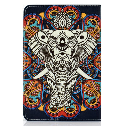 For 8 inch Universal Colored Drawing Pattern Horizontal Flip PU Leather Case with Holder & Card Slots(Colorful Elephant) - 8 inch by buy2fix | Online Shopping UK | buy2fix