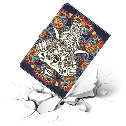 For 8 inch Universal Colored Drawing Pattern Horizontal Flip PU Leather Case with Holder & Card Slots(Colorful Elephant) - 8 inch by buy2fix | Online Shopping UK | buy2fix