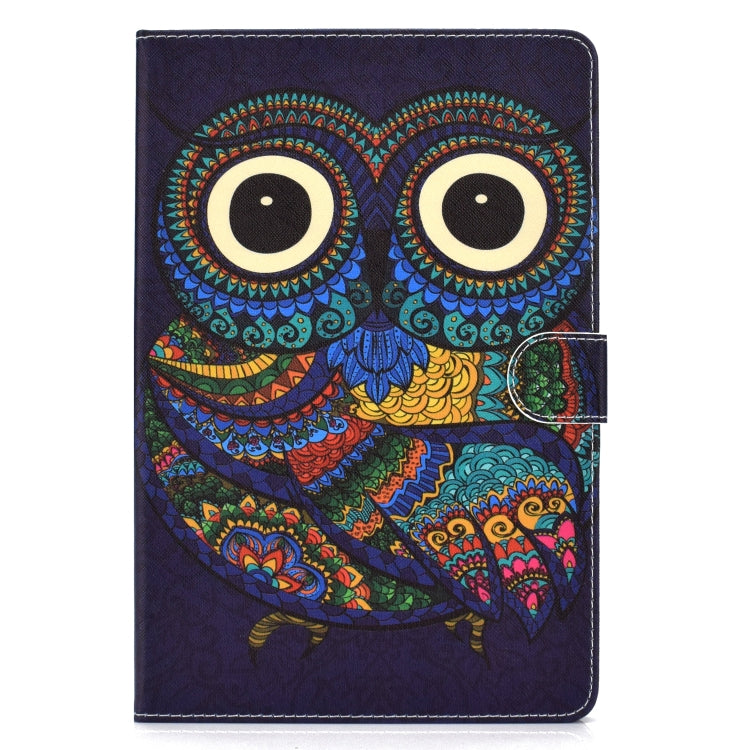 For 10 inch Universal Colored Drawing Pattern Horizontal Flip PU Leather Case with Holder & Card Slots(Owl) - 10 - 11 inch by buy2fix | Online Shopping UK | buy2fix