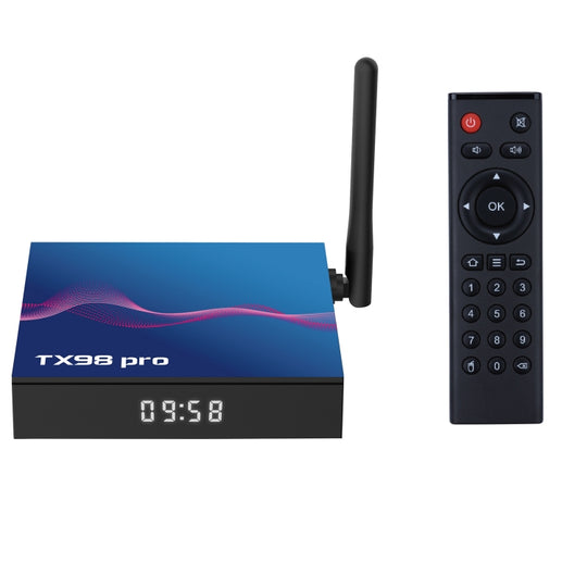 TX98 Pro 4K Ultra HD Android 14.0 Smart TV Box with Remote Control, 4GB+64GB, Allwinner H616 Quad-Core(EU Plug)