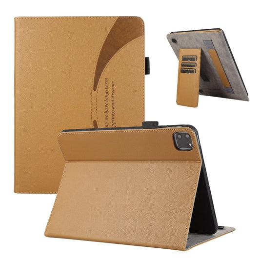 For iPad Pro 11 2022 / Air 10.9 2022 Litchi Texture Leather Sucker Tablet Case(Brown) - iPad Pro 11 (2020) Cases by buy2fix | Online Shopping UK | buy2fix