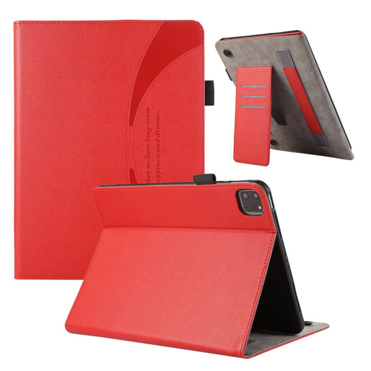 For iPad Pro 11 2022 / Air 10.9 2022 Litchi Texture Leather Sucker Tablet Case(Red) - iPad Pro 11 (2020) Cases by buy2fix | Online Shopping UK | buy2fix