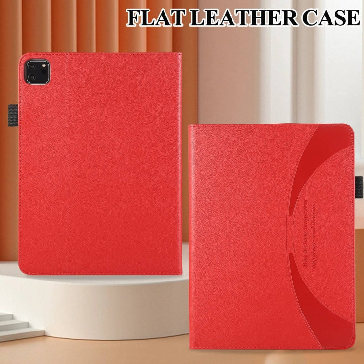 For iPad Pro 11 2022 / Air 10.9 2022 Litchi Texture Leather Sucker Tablet Case(Red) - iPad Pro 11 (2020) Cases by buy2fix | Online Shopping UK | buy2fix