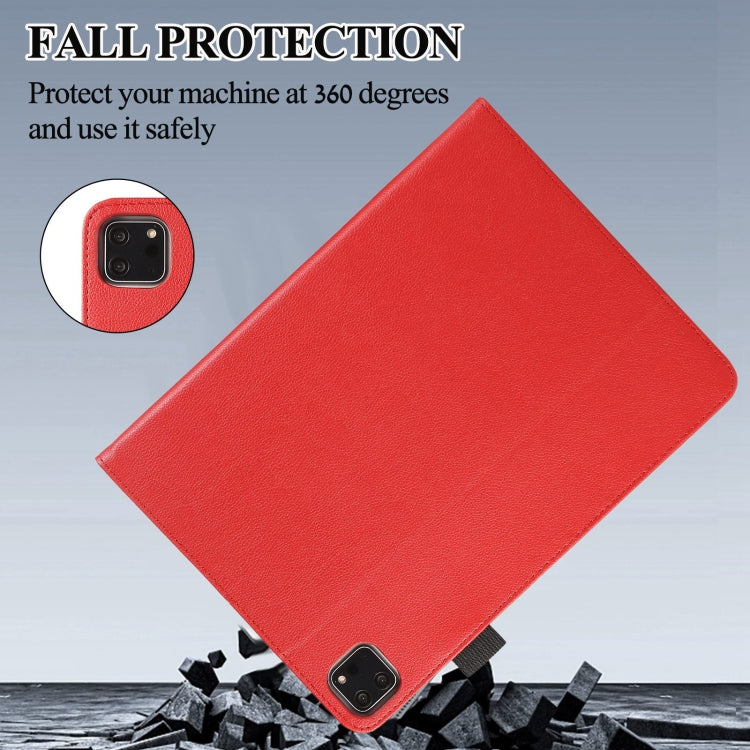 For iPad Pro 11 2022 / Air 10.9 2022 Litchi Texture Leather Sucker Tablet Case(Red) - iPad Pro 11 (2020) Cases by buy2fix | Online Shopping UK | buy2fix