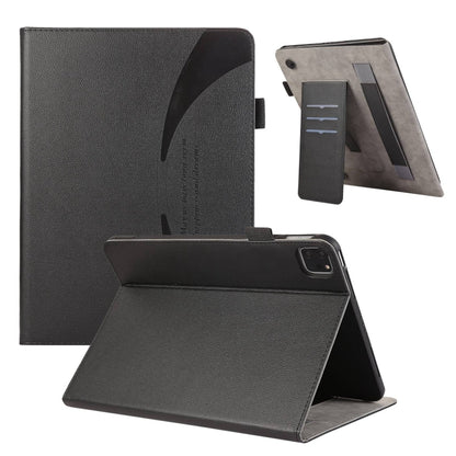 For iPad Pro 11 2022 / Air 10.9 2022 Litchi Texture Leather Sucker Tablet Case(Black) - iPad Pro 11 (2020) Cases by buy2fix | Online Shopping UK | buy2fix