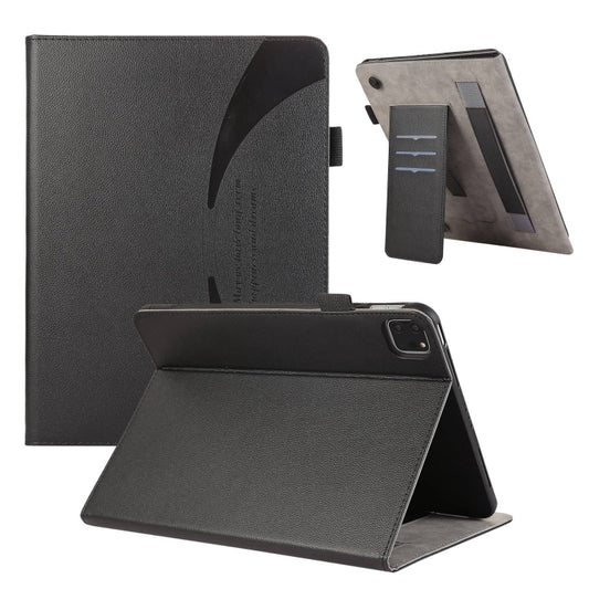 For iPad Pro 11 2022 / Air 10.9 2022 Litchi Texture Leather Sucker Tablet Case(Black) - iPad Pro 11 (2020) Cases by buy2fix | Online Shopping UK | buy2fix