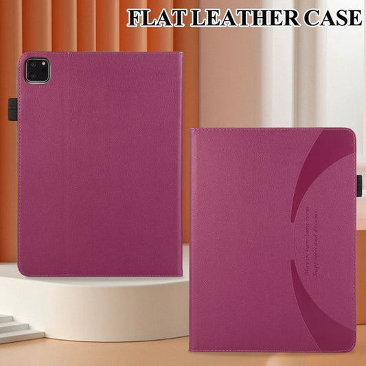 For iPad Pro 11 2022 / Air 10.9 2022 Litchi Texture Leather Sucker Tablet Case(Purple) - iPad Pro 11 (2020) Cases by buy2fix | Online Shopping UK | buy2fix