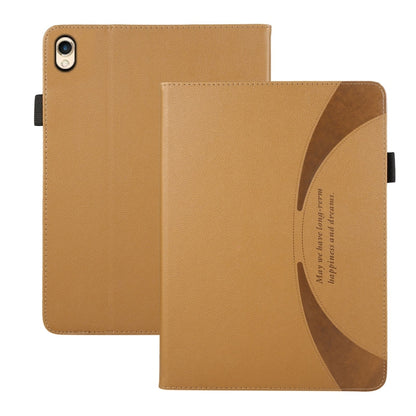 For iPad 10.2 2021 / 2020 Litchi Texture Leather Sucker Tablet Case(Brown) - iPad 10.2 Cases by buy2fix | Online Shopping UK | buy2fix