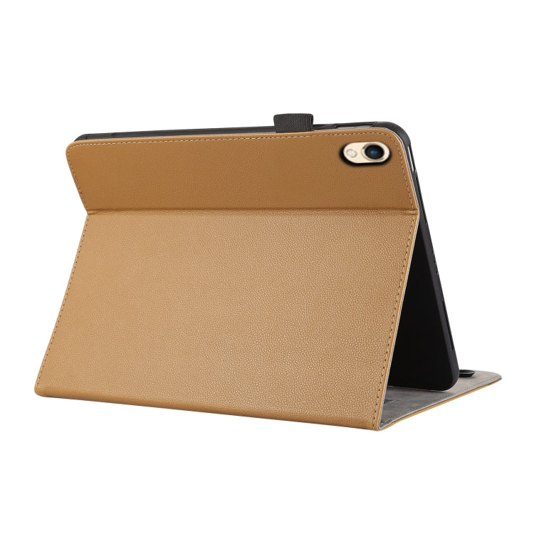 For iPad 10.2 2021 / 2020 Litchi Texture Leather Sucker Tablet Case(Brown) - iPad 10.2 Cases by buy2fix | Online Shopping UK | buy2fix