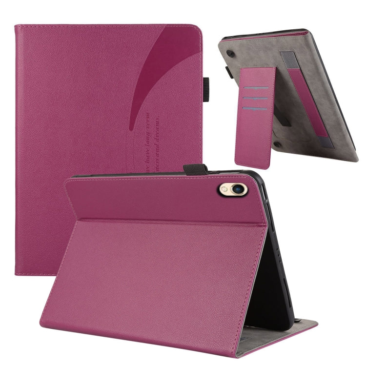 For iPad 10.2 2021 / 2020 Litchi Texture Leather Sucker Tablet Case(Purple) - iPad 10.2 Cases by buy2fix | Online Shopping UK | buy2fix