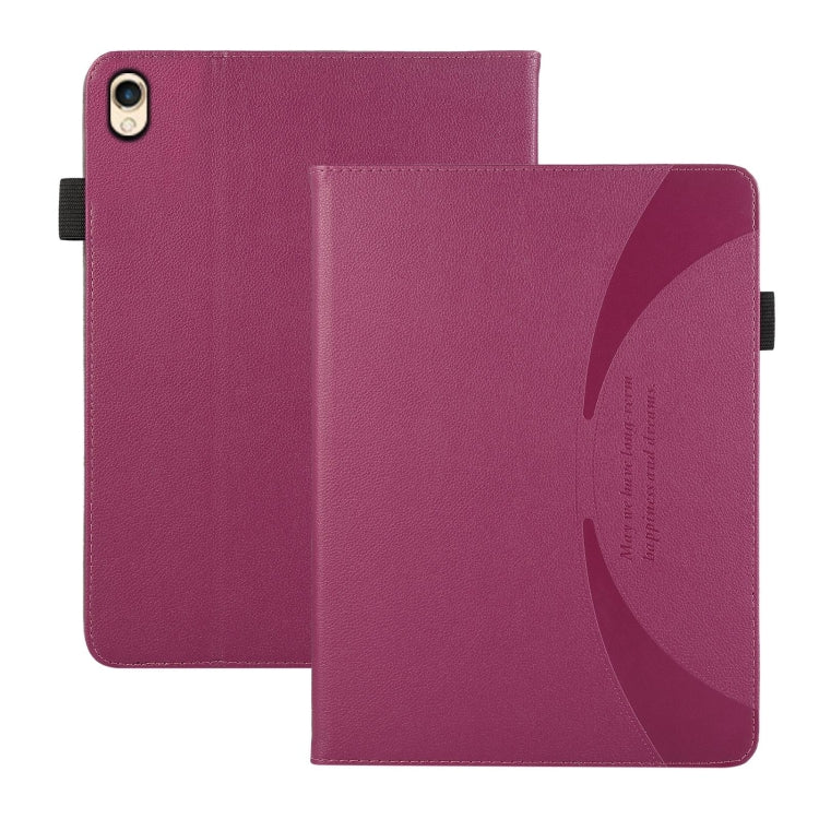 For iPad 10.2 2021 / 2020 Litchi Texture Leather Sucker Tablet Case(Purple) - iPad 10.2 Cases by buy2fix | Online Shopping UK | buy2fix