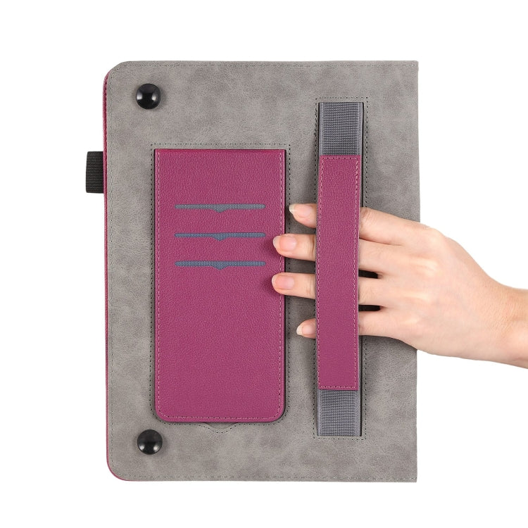 For iPad 10.2 2021 / 2020 Litchi Texture Leather Sucker Tablet Case(Purple) - iPad 10.2 Cases by buy2fix | Online Shopping UK | buy2fix