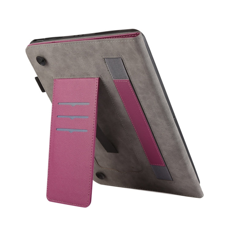 For iPad 10.2 2021 / 2020 Litchi Texture Leather Sucker Tablet Case(Purple) - iPad 10.2 Cases by buy2fix | Online Shopping UK | buy2fix