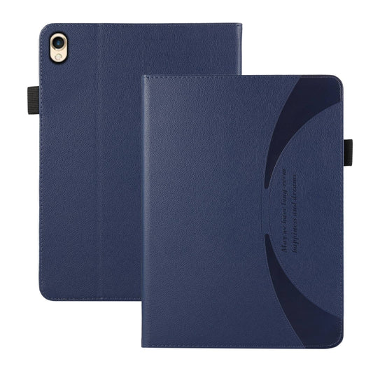 For iPad 10.2 2021 / 2020 Litchi Texture Leather Sucker Tablet Case(Dark Blue) - iPad 10.2 Cases by buy2fix | Online Shopping UK | buy2fix