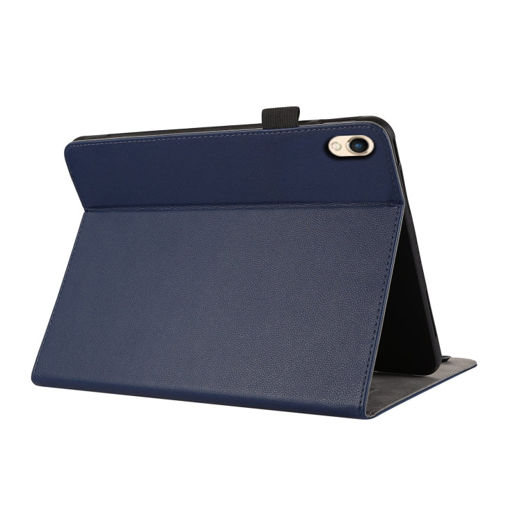 For iPad 10.2 2021 / 2020 Litchi Texture Leather Sucker Tablet Case(Dark Blue) - iPad 10.2 Cases by buy2fix | Online Shopping UK | buy2fix