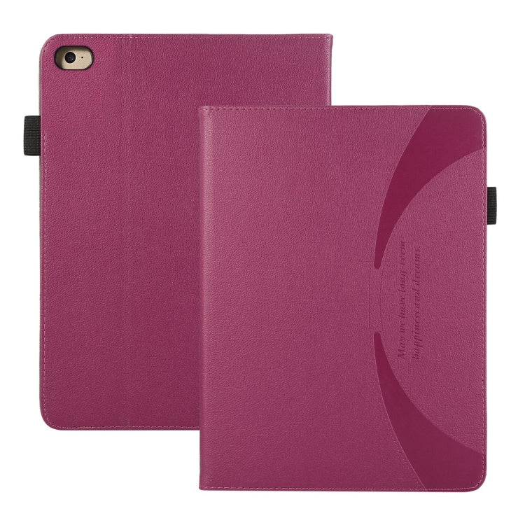 For iPad mini 5 / 4 / 3 / 2 Litchi Texture Leather Sucker Tablet Case(Purple) - iPad mini (2019) / mini 5 Cases by buy2fix | Online Shopping UK | buy2fix