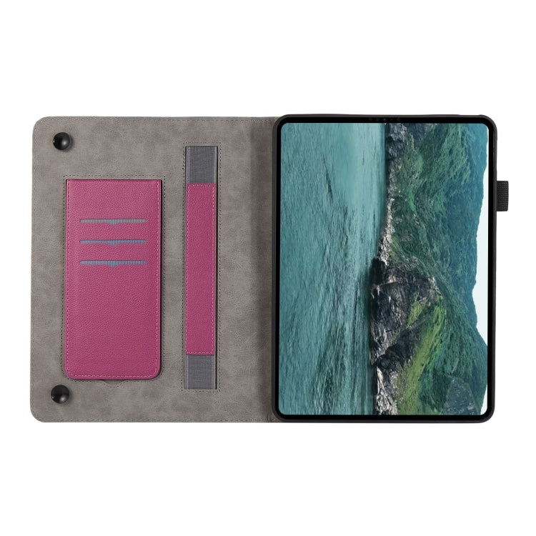 For iPad mini 5 / 4 / 3 / 2 Litchi Texture Leather Sucker Tablet Case(Purple) - iPad mini (2019) / mini 5 Cases by buy2fix | Online Shopping UK | buy2fix