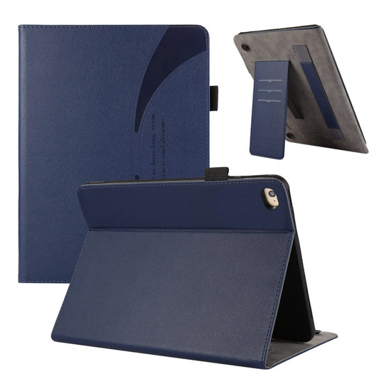 For iPad mini 5 / 4 / 3 / 2 Litchi Texture Leather Sucker Tablet Case(Dark Blue) - iPad mini (2019) / mini 5 Cases by buy2fix | Online Shopping UK | buy2fix