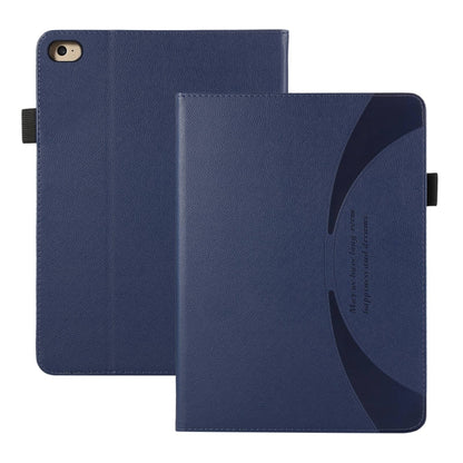 For iPad mini 5 / 4 / 3 / 2 Litchi Texture Leather Sucker Tablet Case(Dark Blue) - iPad mini (2019) / mini 5 Cases by buy2fix | Online Shopping UK | buy2fix