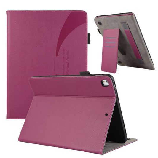 For iPad Air / Air 2 / 9.7 2017 / 2018 Litchi Texture Leather Sucker Tablet Case(Purple) - iPad 9.7 (2018) & (2017) Cases by buy2fix | Online Shopping UK | buy2fix
