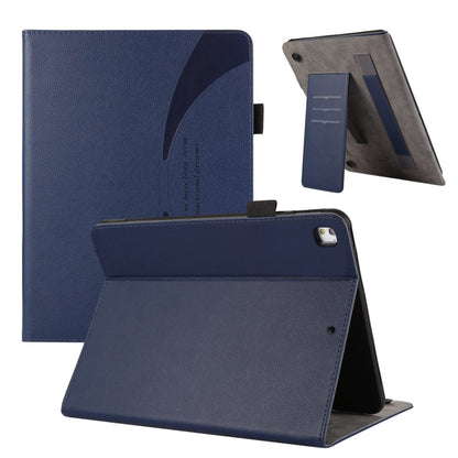 For iPad Air / Air 2 / 9.7 2017 / 2018 Litchi Texture Leather Sucker Tablet Case(Dark Blue) - iPad 9.7 (2018) & (2017) Cases by buy2fix | Online Shopping UK | buy2fix