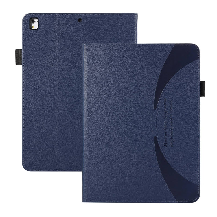 For iPad Air / Air 2 / 9.7 2017 / 2018 Litchi Texture Leather Sucker Tablet Case(Dark Blue) - iPad 9.7 (2018) & (2017) Cases by buy2fix | Online Shopping UK | buy2fix