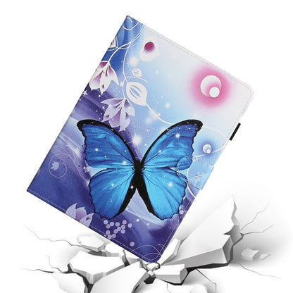 For iPad Pro 11 inch (2020) Colored Drawing Pattern Horizontal Flip PU Leather Tablet Case with Holder & Card Slot & Sleep / Wake-up Function(Blue Butterfly) - iPad Pro 11 (2020) Cases by buy2fix | Online Shopping UK | buy2fix