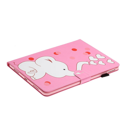 For iPad Pro 11 inch (2020) Colored Drawing Pattern Horizontal Flip PU Leather Tablet Case with Holder & Card Slot & Sleep / Wake-up Function(Loving Elephant) - iPad Pro 11 (2020) Cases by buy2fix | Online Shopping UK | buy2fix
