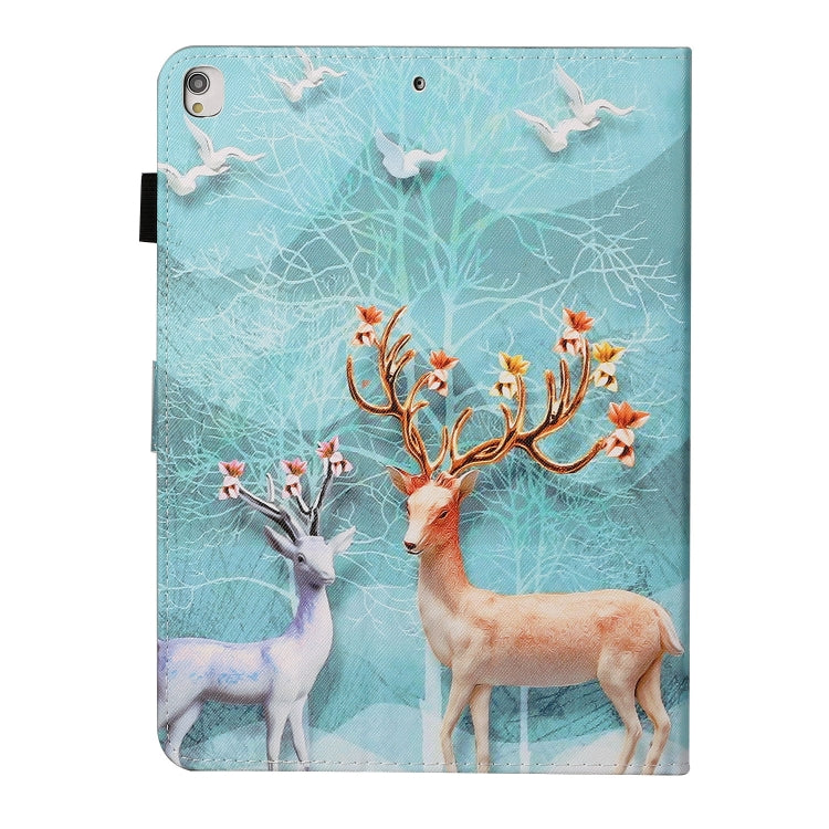 For iPad 9.7 (2017/2018) & Air 2 & Air & iPad Pro 9.7 Colored Drawing Pattern Horizontal Flip PU Leather Case with Holder & Card Slot & Sleep / Wake-up Function(Sika Deer) - iPad 9.7 (2018) & (2017) Cases by buy2fix | Online Shopping UK | buy2fix