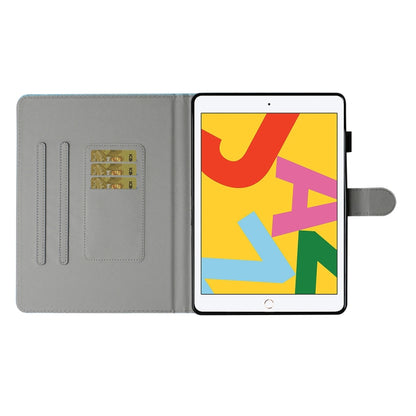 For iPad 9.7 (2017/2018) & Air 2 & Air & iPad Pro 9.7 Colored Drawing Pattern Horizontal Flip PU Leather Case with Holder & Card Slot & Sleep / Wake-up Function(Loving Elephant) - iPad 9.7 (2018) & (2017) Cases by buy2fix | Online Shopping UK | buy2fix
