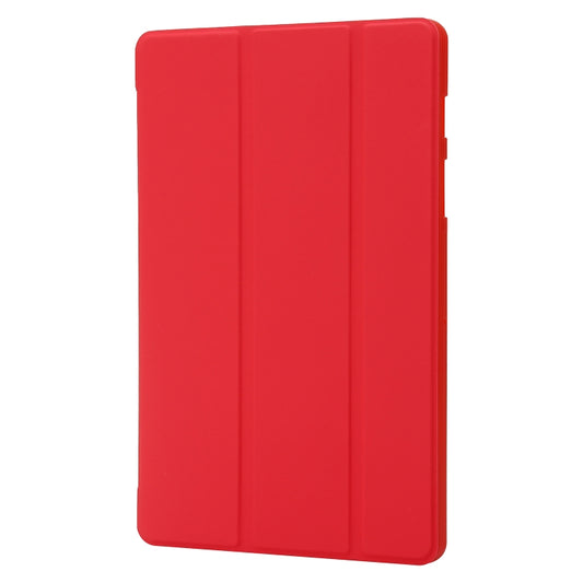 For Samsung Galaxy Tab S10 FE / S9 FE / S9 3-Fold Holder Silicone Leather Tablet Case(Red) - Galaxy Tab S9 Cases by buy2fix | Online Shopping UK | buy2fix