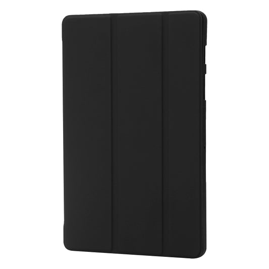 For Samsung Galaxy Tab S10 FE / S9 FE / S9 3-Fold Holder Silicone Leather Tablet Case(Black) - Galaxy Tab S9 Cases by buy2fix | Online Shopping UK | buy2fix