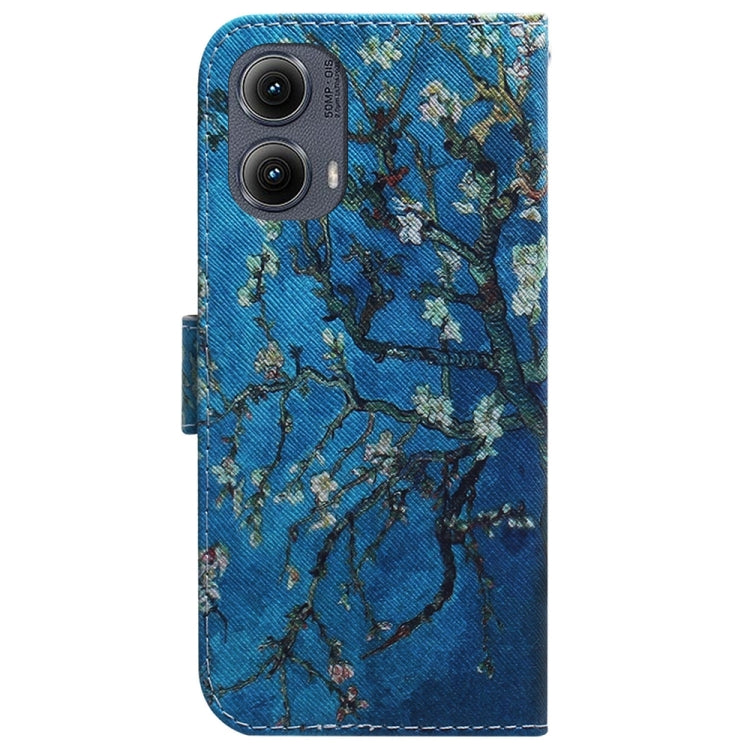 For Motorola Edge 2024 Coloured Drawing Flip Leather Phone Case(Apricot) by buy2fix