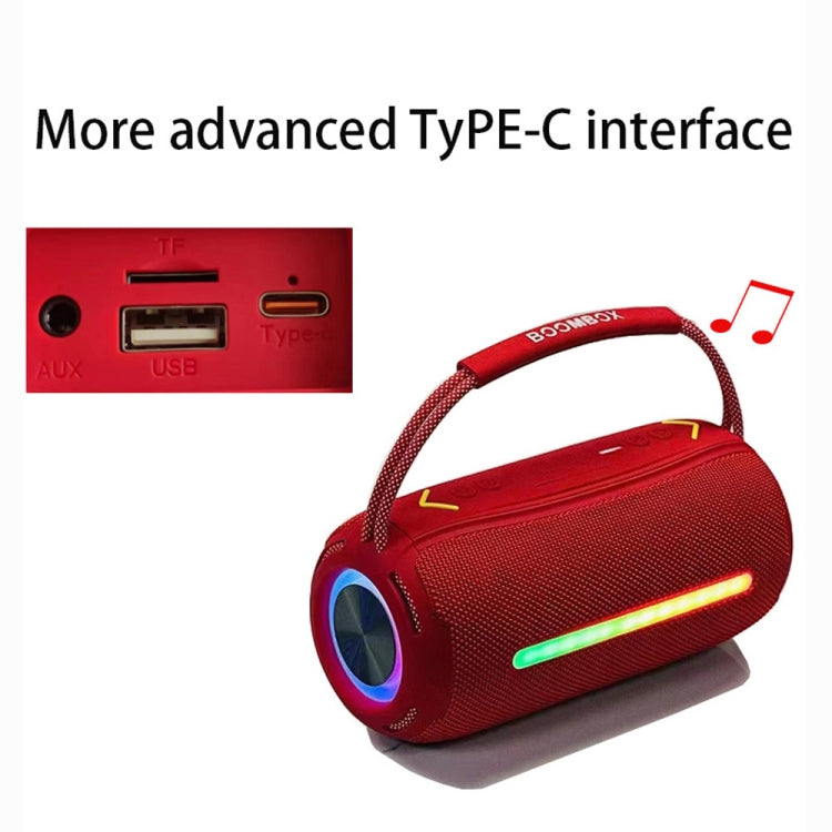 T&G X360 20W RGB Colorful Bluetooth Speaker Portable Outdoor 3D Stereo Speaker(Red) - Desktop Speaker by T&G | Online Shopping UK | buy2fix