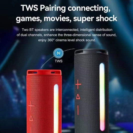 T&G TG374 Portable 3D Stereo Bluetooth Speaker Subwoofer Support FM / TF Card / RGB Light(Green) - Desktop Speaker by T&G | Online Shopping UK | buy2fix