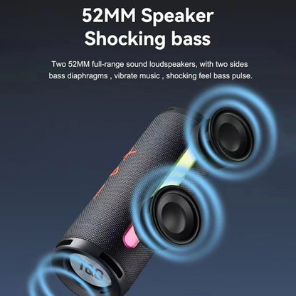 T&G TG374 Portable 3D Stereo Bluetooth Speaker Subwoofer Support FM / TF Card / RGB Light(Black) - Desktop Speaker by T&G | Online Shopping UK | buy2fix
