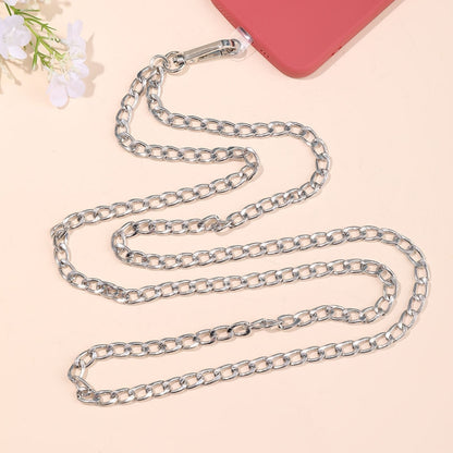 Metal Chain Crossbody Chain Phone Lanyard with Clip,Length: 1.25m, Model:K1648-8mm - Lanyards & Wrist Straps by buy2fix | Online Shopping UK | buy2fix