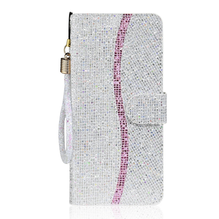 For iPhone 16 Pro Max Glitter Powder Filp Leather Phone Case(Silver) by buy2fix