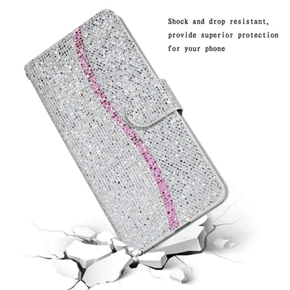 For iPhone 16 Pro Max Glitter Powder Filp Leather Phone Case(Silver) by buy2fix