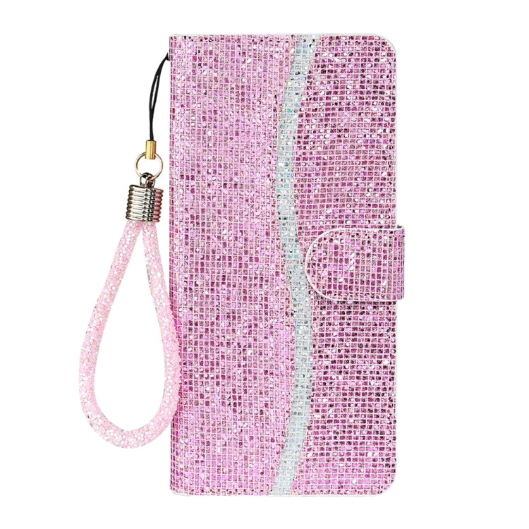 For iPhone 16 Pro Glitter Powder Filp Leather Phone Case(Pink) by buy2fix
