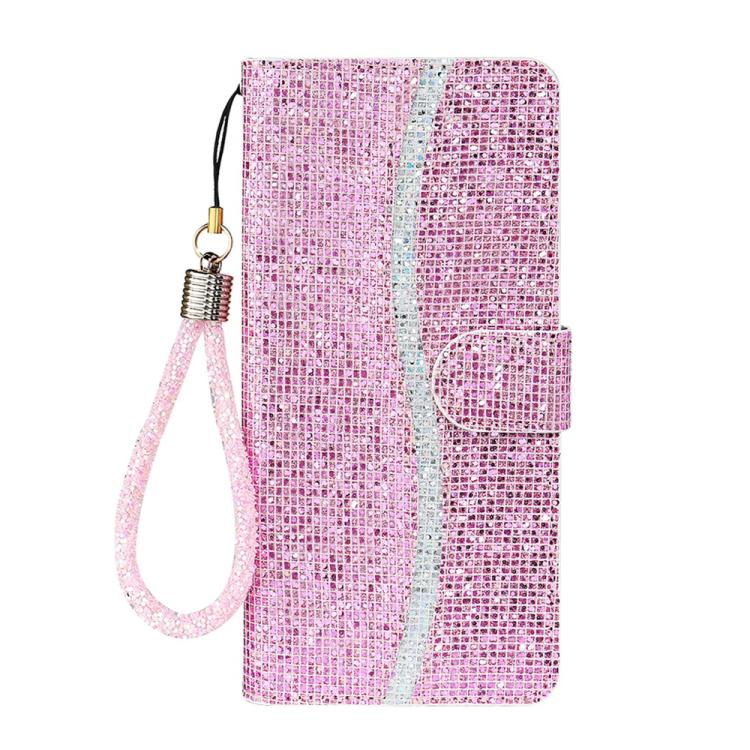 For iPhone Air Glitter Powder Filp Leather Phone Case(Pink) - iPhone Air Cases by buy2fix | Online Shopping UK | buy2fix
