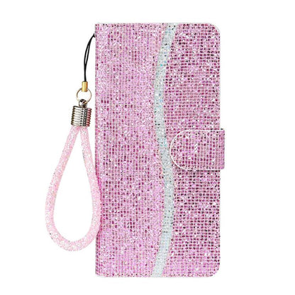For iPhone Air Glitter Powder Filp Leather Phone Case(Pink) - iPhone Air Cases by buy2fix | Online Shopping UK | buy2fix