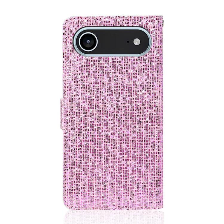 For iPhone Air Glitter Powder Filp Leather Phone Case(Pink) - iPhone Air Cases by buy2fix | Online Shopping UK | buy2fix
